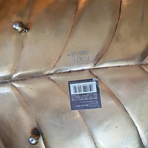 Nate berkus leaf tray distressed gold brass finish - Picture 3 of 5